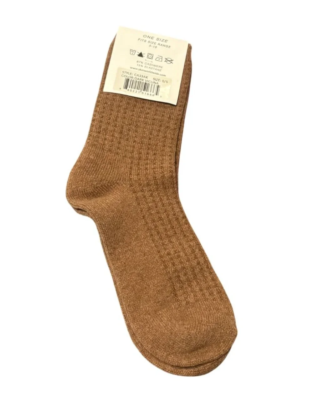 Skin Bed Socks in Dark Vicuna